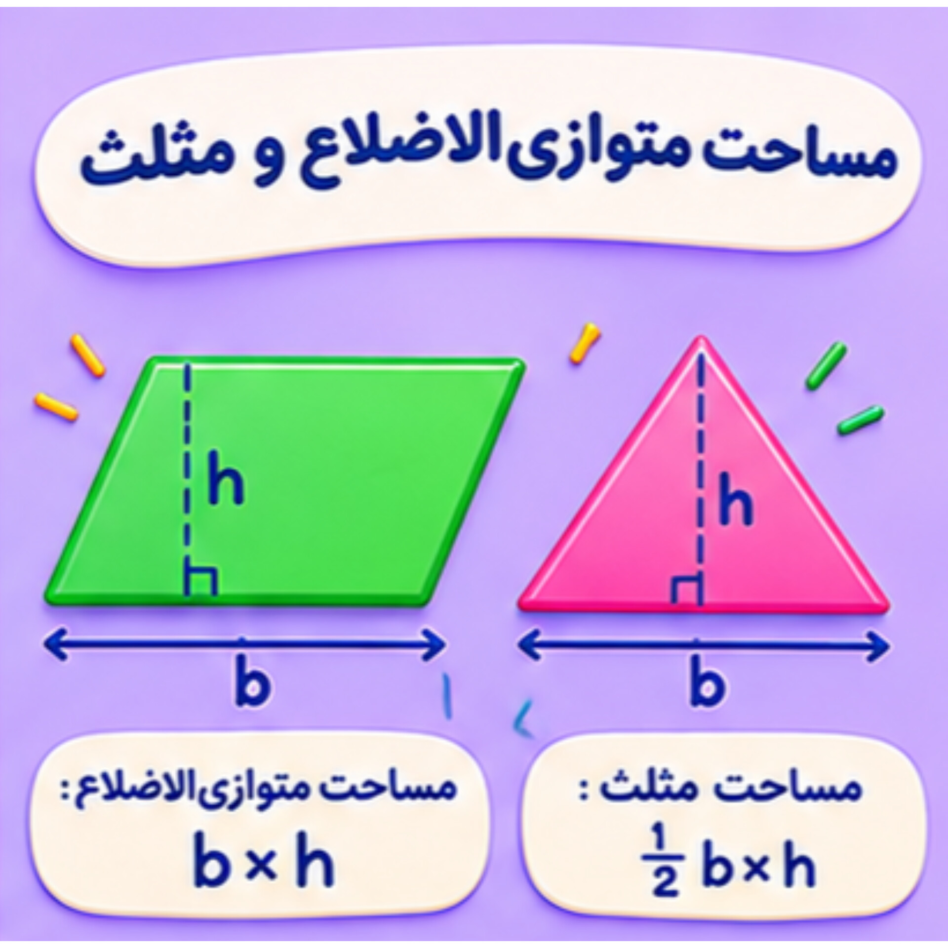 25. مساحت متوازی الااضلاع و مثلث