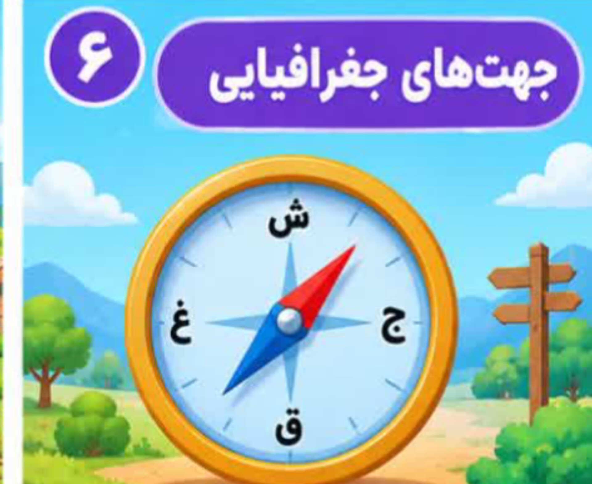 درس ۶ | جهت‌های جغرافیایی